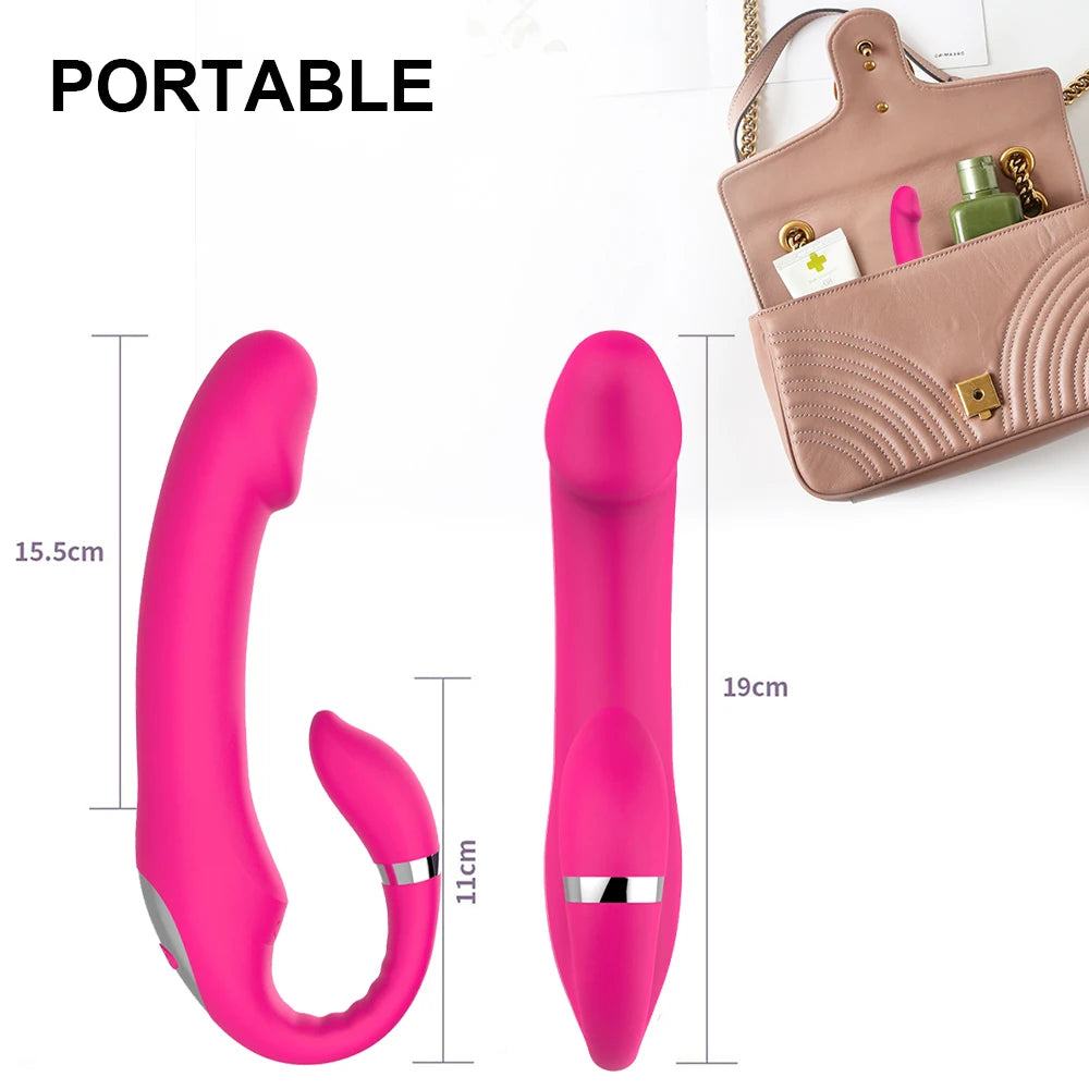 Delve into Ecstasy with Our 10-Mode, 10-Speed Double Dildo Vibrator - Elevate Your Erotic Experience Today!"