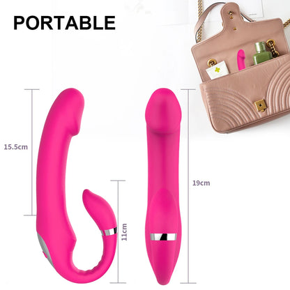 Delve into Ecstasy with Our 10-Mode, 10-Speed Double Dildo Vibrator - Elevate Your Erotic Experience Today!"