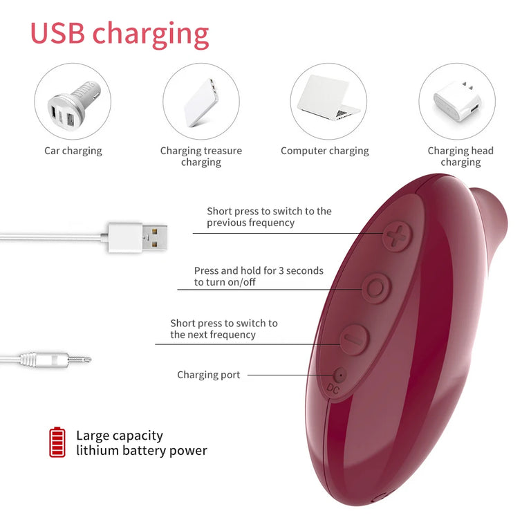 The BlissKiss™ Clitoris Sucker with Air technology, for Fast and Intense Orgasms