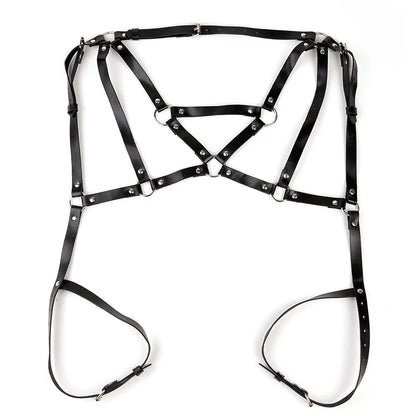 "Sinfully Seductive: Leather Thigh Harness - Unleash Your Inner Temptress!"