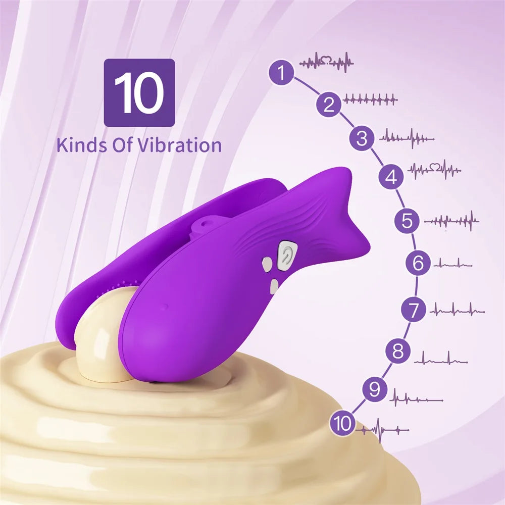 WhaleClamps™ Nipple Clamps Vibrators For Women Clitoris Stimulator Breast Clips Couple Tool Sex Toys Adult Games Flirt Machine Erotic Product