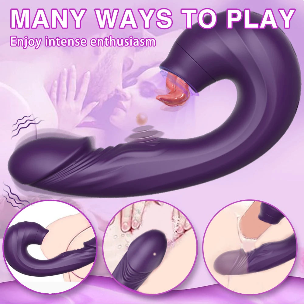 Ultimate Pleasure, 10-Speed Vibrating Clit Sucker - Strap On Sensation for Mind-Blowing Masturbation!