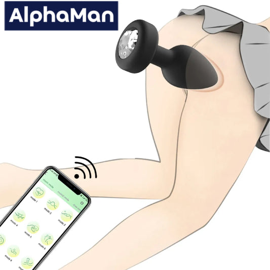 Prostate Massager Vibrator APP Remote Anal Butt Plug Anus Expandable Bdsm Sex Buttplug Erotic Vibrators Sex Toys For Woman Gay
