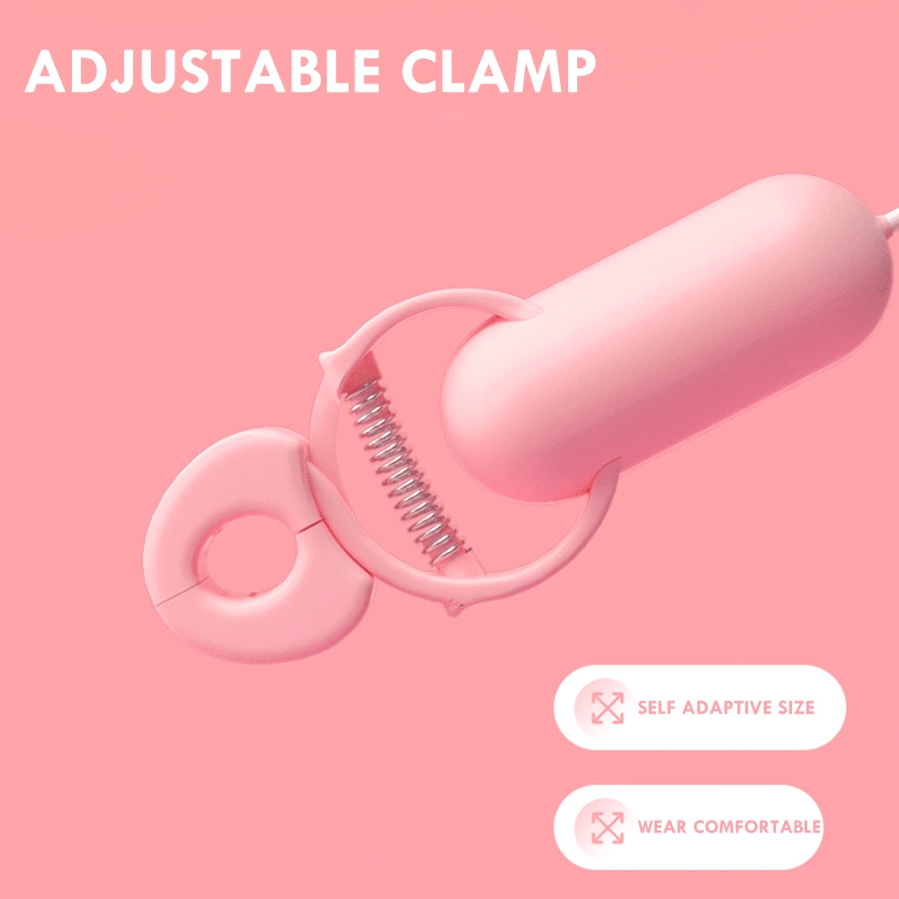 NippleVib™ Electric Nipple Clamp Breast Massage With Chastity Clit Stimulator