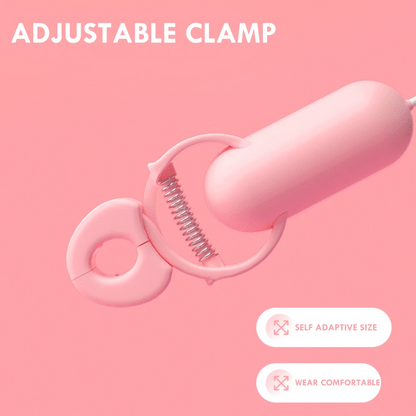 NippleVib™ Electric Nipple Clamp Breast Massage With Chastity Clit Stimulator