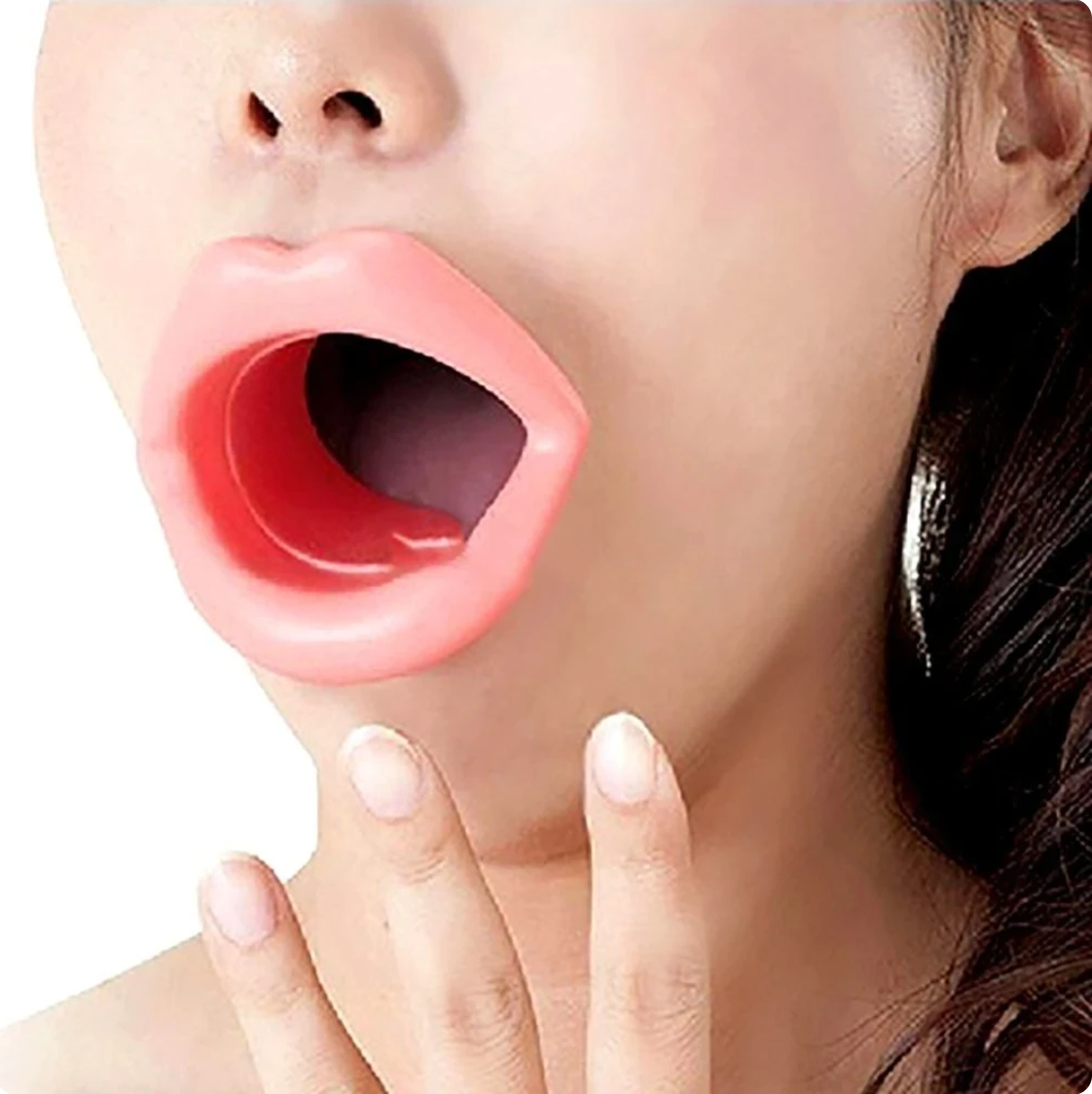 Sexy Lips Rubber Female Oral Sex Mouth Gag Open Fixation Mouth Stuffed Oral Sex Gag For Women Blowjob Adult Games Sex Products