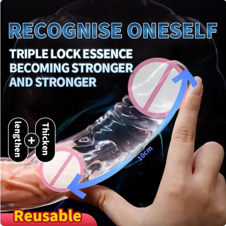 Male Extend Sleeve Vibrating Penis Extender Condoms Vibrators Reusable Dildo Enhancer Sex Toys For Men Delay Ejaculation Cock