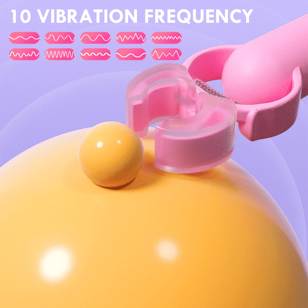 NippleVib™ Electric Nipple Clamp Breast Massage With Chastity Clit Stimulator